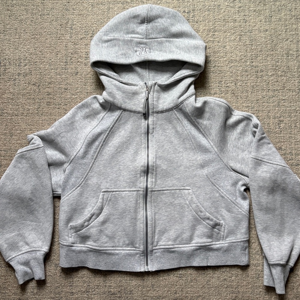 Heather Grey Lululemon Scuba Zip Hoodie